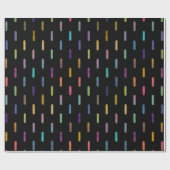 Moderne schwarze Farbneon Glitch Pinselstriche Geschenkpapier (Flach)