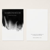 Moderne Schwarze Farbverlaufskarte (Vorne & Hinten)