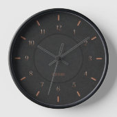 Moderne schwarze Faux Uhr (Vorderseite)