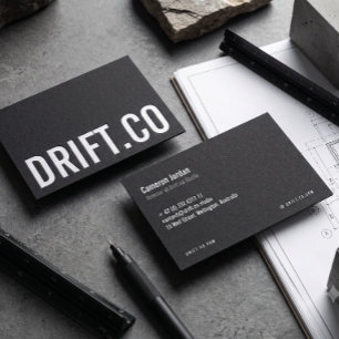 Moderne schwarze fette Typografie Visitenkarte