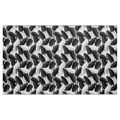 Moderne schwarze Fikus-Blätter abstrakt gestreift  Stoff (Yard (91,4 cm))