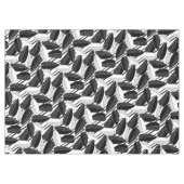 Moderne schwarze Fikus-Blätter abstrakt gestreift  Tischdecke (Vorderseite (Horizontal))