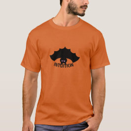 Moderne schwarze Fledermaus & Kalligrafie T-Shirt