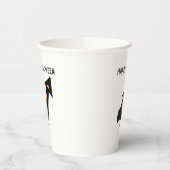 moderne schwarze Fledermausschrift Halloween-Party Pappbecher (Links)