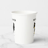 moderne schwarze Fledermausschrift Halloween-Party Pappbecher (Rechts)
