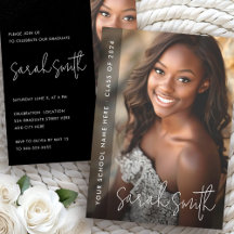 Moderne Schwarze Foto-Abschlussfeier