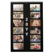 Moderne schwarze Fotoccover Kalender (Titelbild)