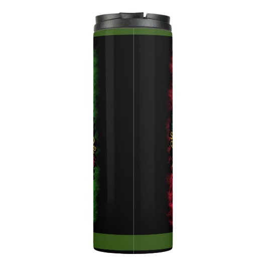 Moderne Schwarze Frau Motivierend Script Typografi Thermosbecher (Rückseite)