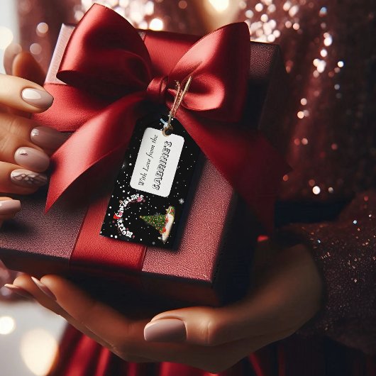 Moderne Schwarze Frohe Weihnachts-Graffiti-Geschen Geschenkanhänger