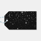 Moderne Schwarze Frohe Weihnachts-Graffiti-Geschen Geschenkanhänger (Rückseite Horizontal)