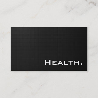 Moderne schwarze Front und Zurück-Gesundheit Visitenkarte