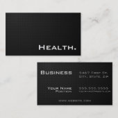 Moderne schwarze Front und Zurück-Gesundheit Visitenkarte (Vorne/Hinten)