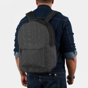 Moderne schwarze geometrische benutzerdefinierte N Bedruckter Rucksack