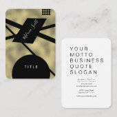 Moderne Schwarze geometrische Formen Imitate Gold Visitenkarte (Vorne/Hinten)