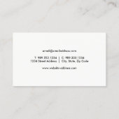 Moderne schwarze Geweih-Visitenkarte Visitenkarte (Rückseite)