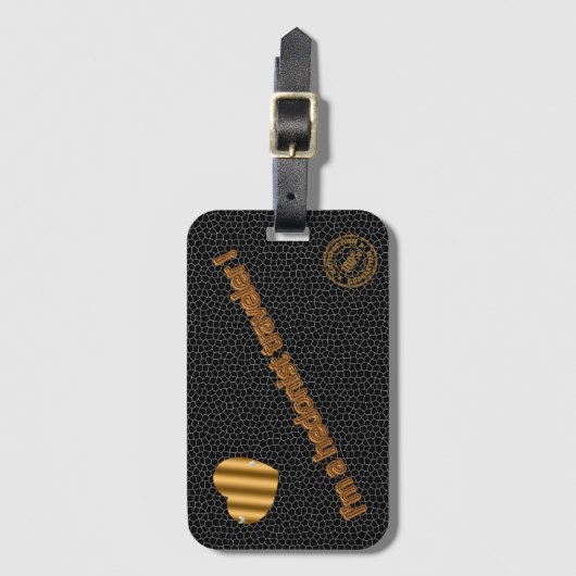 Moderne Schwarze Gläser Gepäckanhänger (Vorderseite Vertikal)