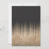 Moderne Schwarze Glitzer Typografie Sweet 16 Einladung (Rückseite)