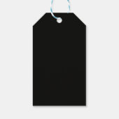 Moderne Schwarze Gold 30. Geburtstagsfeier Geschenkanhänger (Rückseite)
