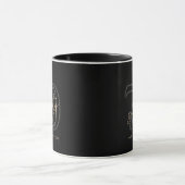 Moderne Schwarze Gold 70. Geburtstagsfeier Tasse (Zentrum)
