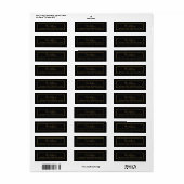 Moderne schwarze Gold-Absender-Adresse  (Vorne)