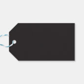 Moderne Schwarze Gold Elegante Hochzeit Vielen Dan Geschenkanhänger (Rückseite Horizontal)