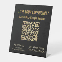 Moderne schwarze Gold Leave A Google Review | Scan