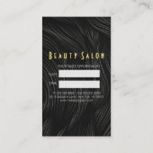 Moderne Schwarze Gold Schere Friseur Friseursalon Terminkarte (Rückseite)