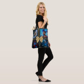 Moderne Schwarze Golden Bow Foto Collage Tasche (Am Model)