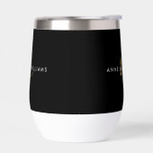 Moderne schwarze Goldschrift-Monogramm (Links)