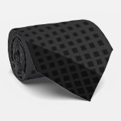 Moderne schwarze graue geometrische Musterung Krawatte (Gerollt)