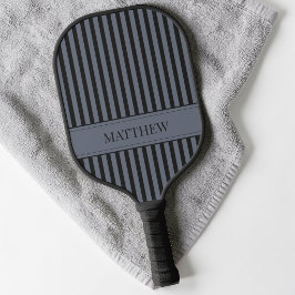 Moderne schwarze graue gestreifte coole einfache b pickleball schläger