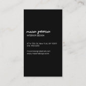 Moderne schwarze graue Marmorwurzel - Nahtlose Far Visitenkarte (Rückseite)
