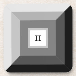 Moderne schwarze, graue und weiße geometrische abs getränkeuntersetzer