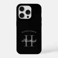 Moderne schwarze graue weiße Monogramm-Name