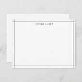 Moderne Schwarze Grenzarchitektur Moderne Beruflic Mitteilungskarte (Vorne/Hinten)