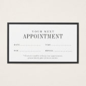 Moderne schwarze Grenzübertrittskarte für Holzkohl (Vorderseite)