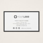 Moderne schwarze Grenzübertrittskarte für Holzkohl (Rückseite)