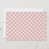 Moderne schwarze Halbpension Pink Dot Erster Gebur Einladung (Rückseite)