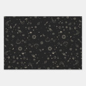 Moderne schwarze Himmelsausstellung Geschenkpapier Set (Vorderseite 2)