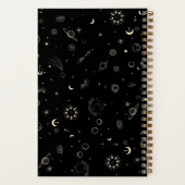 Moderne schwarze Himmelsausstellung Notizblock (Rückseite)