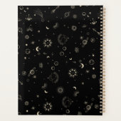 Moderne Schwarze Himmelsgalaxie Starry Night Planer (Rückseite)