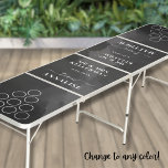 Moderne Schwarze Hochzeit Beer Pong Tisch<br><div class="desc">Der Tischtennistisch mit seinem eleganten, dunkelgrauen, fast schwarzen Hintergrund mit knusprigen weißen Schriftart verleiht Ihrer Hochzeitsfeier eine stilvolle Touch. Stolz zeigt es "Mr. & Mrs. [Nachname]", zusammen mit den Namen der Braut und des Bräutigams, sodass die Gäste "Team [Brautenname]" oder "Team [Groomname]" für ein lustiges und personalisiertes Spiel beitreten können....</div>