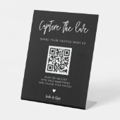 Moderne Schwarze Hochzeit Capture the Liebe Sockelschild (Vorderseite)