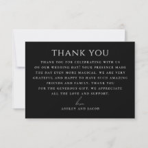 Moderne schwarze Hochzeit | Elegante formale Typog