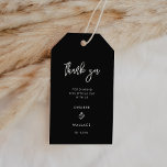 Moderne schwarze Hochzeit Geschenkanhänger<br><div class="desc">Eine kühne und trendige Typografie für Ihre Hochzeitsarbeit,  einfach aber elegant mit einem Schwarz-Weiß-Thema. Vollständig anpassbar: Sie können bei Bedarf die Farben des Schriftartes und des Hintergrunds ändern.</div>