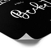 Moderne Schwarze Hochzeit - individueller Empfang Poster (Ecke)