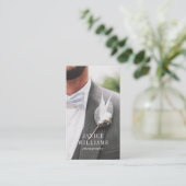 Moderne Schwarze Hochzeitsfotografie Visitenkarte (Stehend Vorderseite)