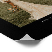 Moderne Schwarze Hochzeitspaar-Foto-Architektur Poster (Ecke)