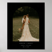 Moderne Schwarze Hochzeitspaar-Foto-Architektur Poster (Vorne)