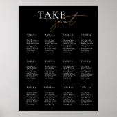 Moderne schwarze Hochzeitssattelgästen Poster (Vorne)